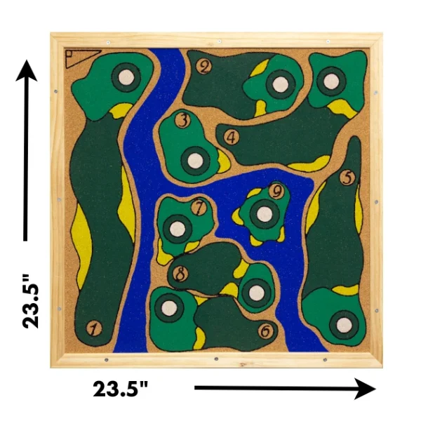 Dimensions for Games O Skill Golf Dartboard: 23.5"x23.5"